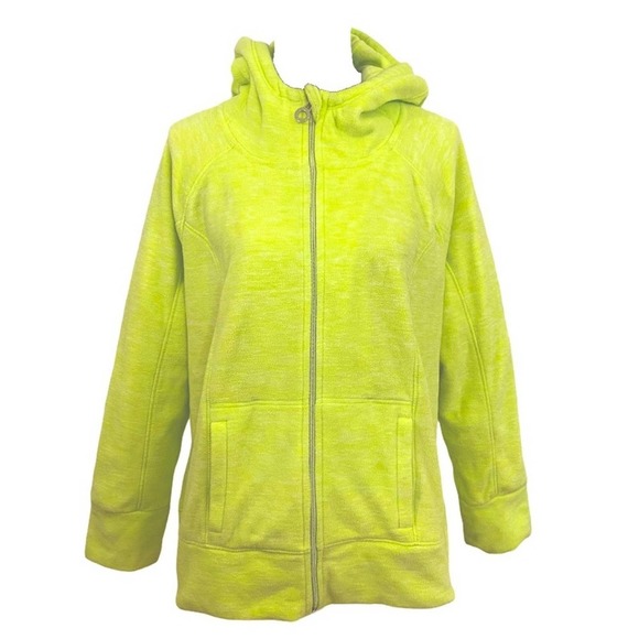 Unlisted Kenneth Cole Neon Green Zip Hooded Fleece - Picture 1 of 12